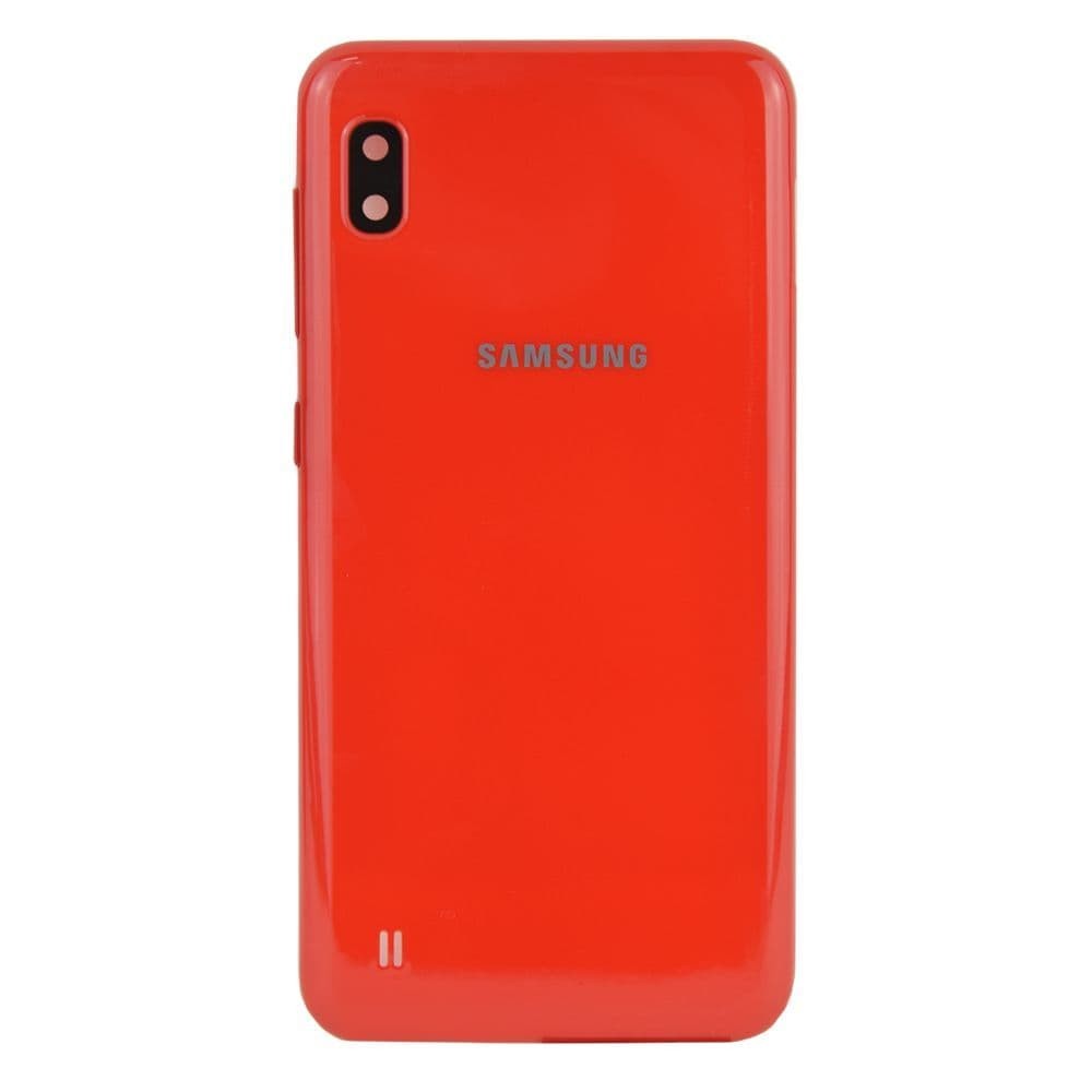 Задняя крышка для Samsung A105 Galaxy A10 2019, со стеклом камеры, цвет красный фото 1