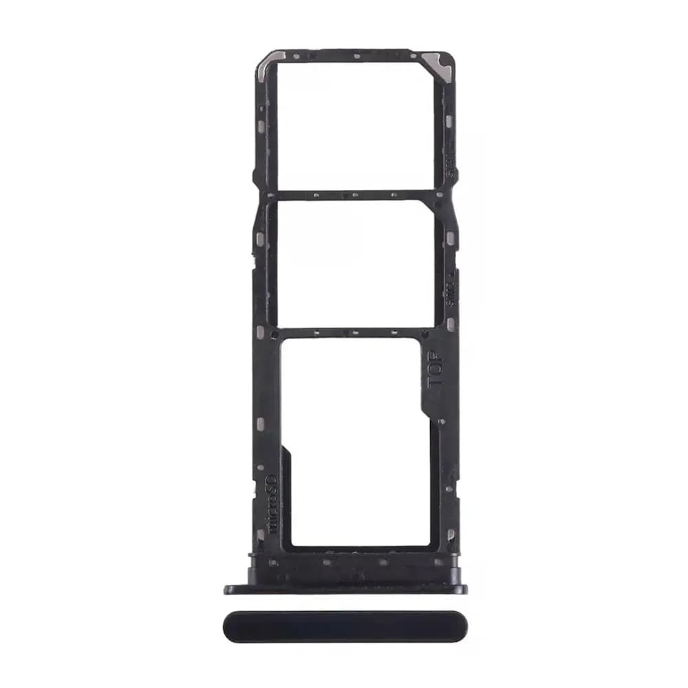 Держатель сим карты для Samsung Galaxy A05 A055F, цвет черный, 2 sim фото 1