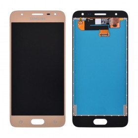 Дисплей Samsung G570 (G570F/DS) J5 Prime с тачскрином в сборе (2016), без рамки,  цвет золотой, оригинал замененное стекло