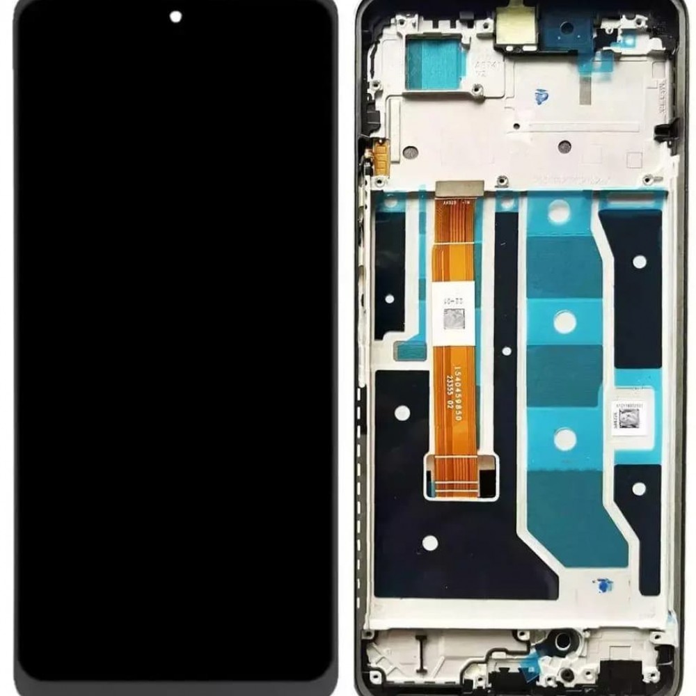 Дисплей для Realme C67 4G, з тачскріном і рамкою, зелений фото 1