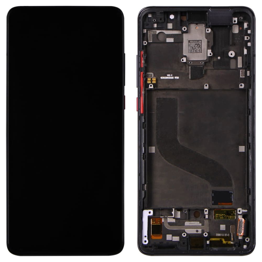 Дисплей для Xiaomi Mi9T, Mi9T Pro, Redmi K20, Redmi K20 Pro, с тачскрином и рамкой в сборе, цвет черный, OLED фото 1