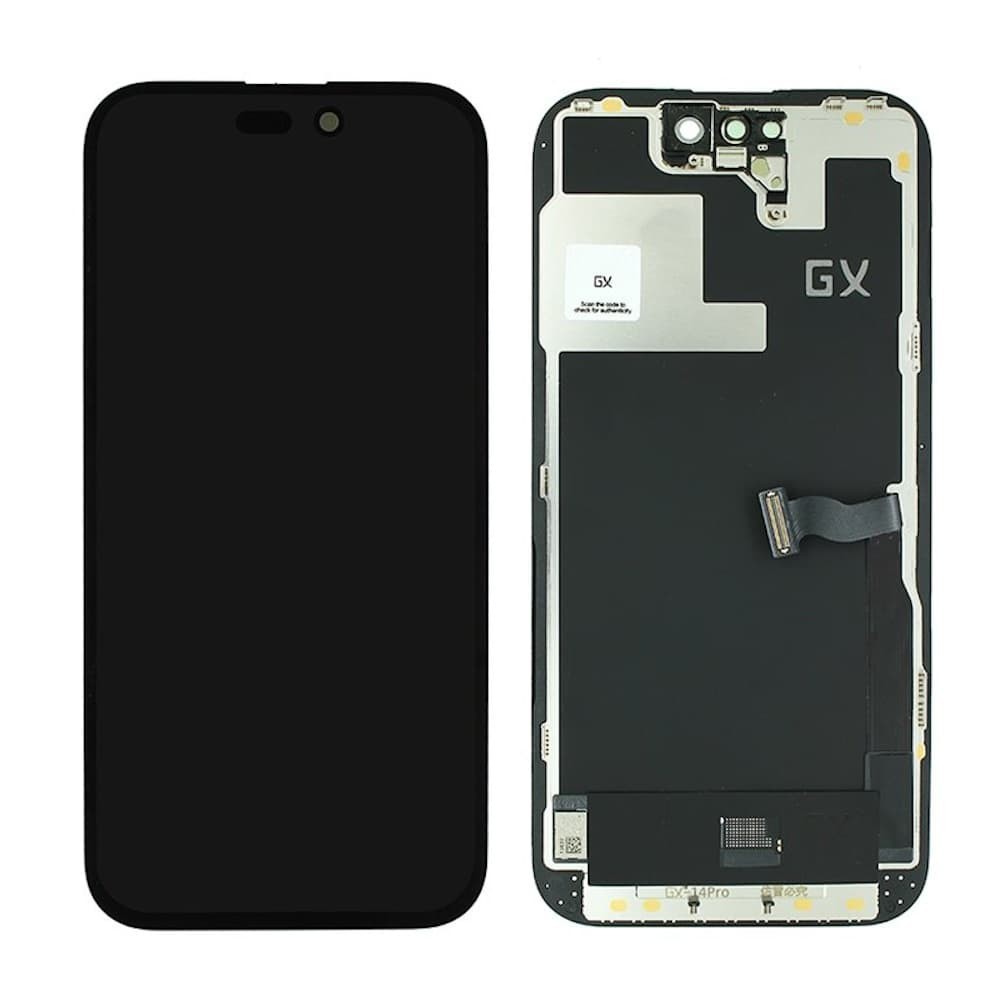 Дисплей для iPhone 14 Pro, з тачскріном в зборі, колір чорний, OLED GX фото 1