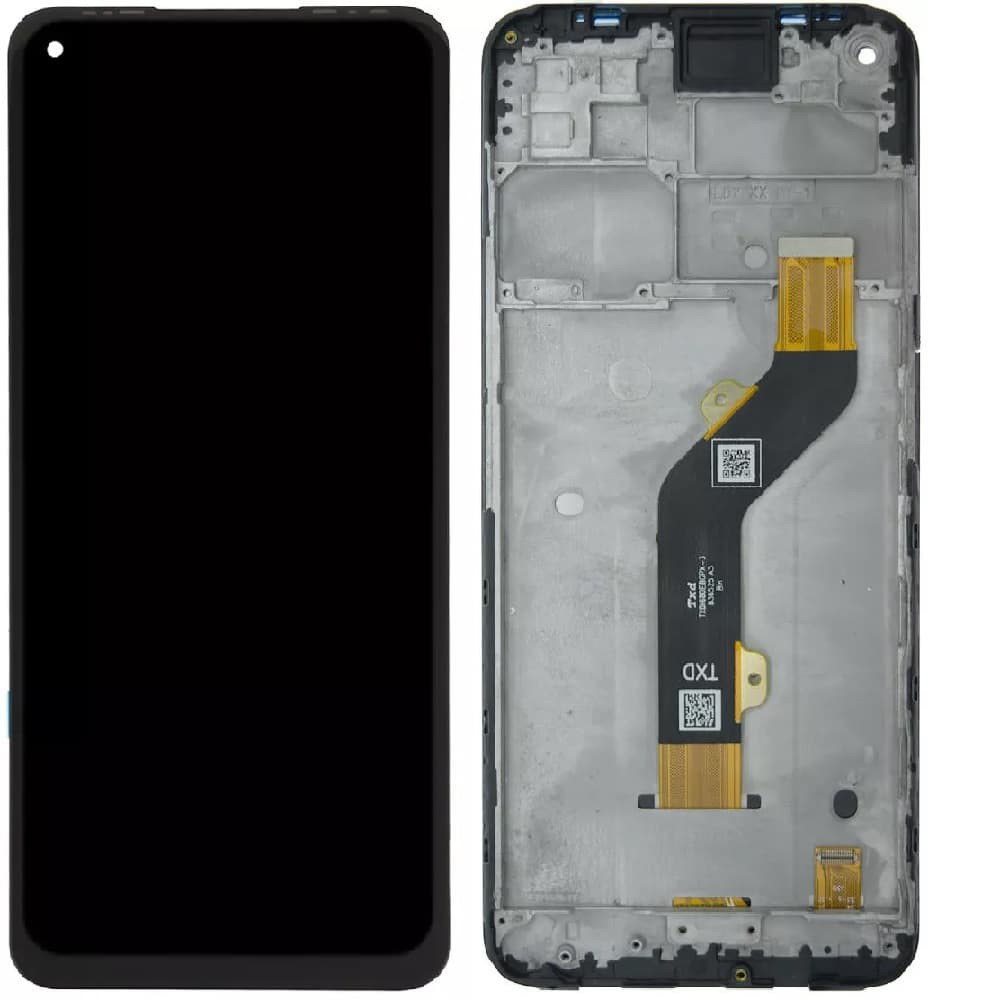 Дисплей для Tecno Pova (LD7), с тачскрином и рамкой в сборе, цвет черный фото 1