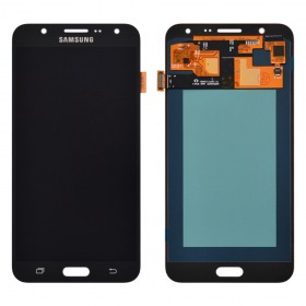 Дисплей Samsung J700 (J700H, J700F, J700M, DS Galaxy J7 2015) с тачскрином в сборе, oled,  цвет черный, без рамки