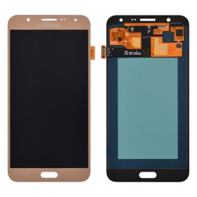 Дисплей Samsung J700 (J700H, J700F, J700M, DS Galaxy J7 2015) с тачскрином в сборе, oled,  цвет золотой, без рамки