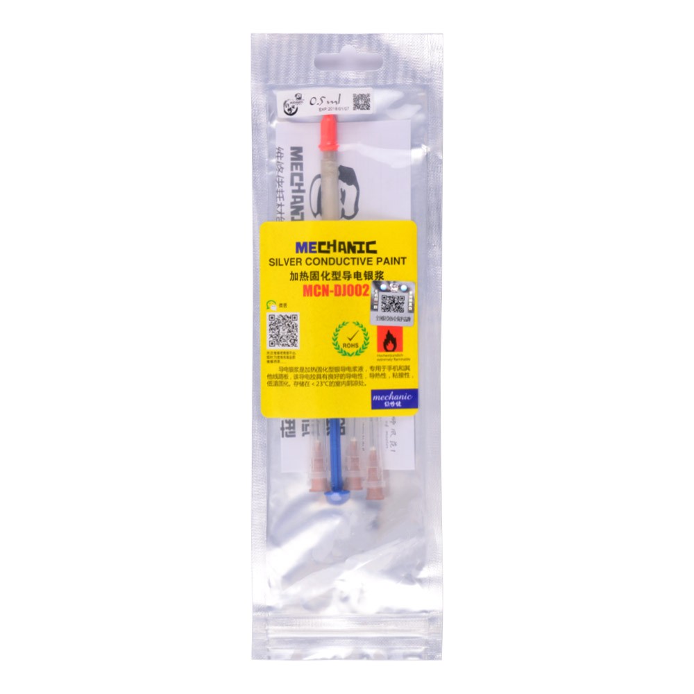 Токопроводящий лак Mechanic MCN-DJ002 0.5ml на основе серебра фото 1