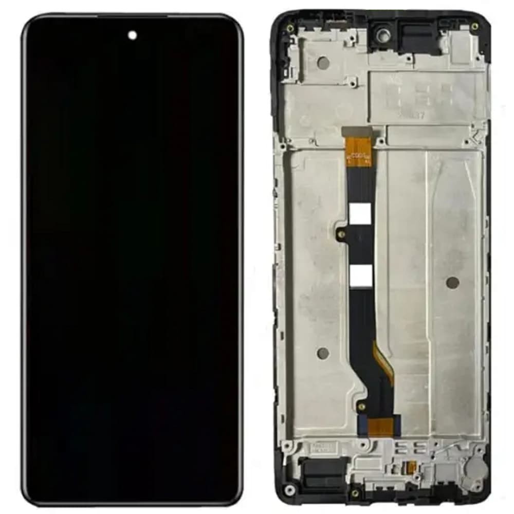 Дисплей для Infinix Hot 40 (X6836)/ Hot 40 Pro (X6837), с тачскрином и рамкой, черный фото 1