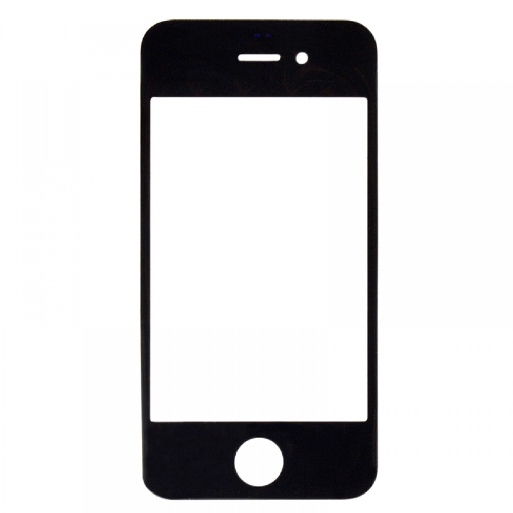 Стекло для iPhone 4, цвет черный фото 1