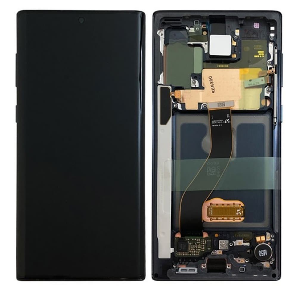 Дисплей для Samsung Galaxy Note 10 N970 (GH82-20818A), з тачскріном і рамкою в зборі, колір чорний, сервісний оригінал фото 1