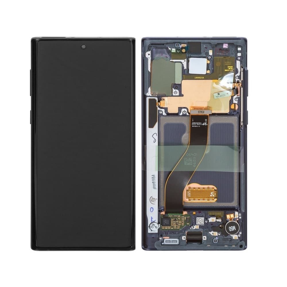Дисплей для Samsung Galaxy Note 10 N970 (GH82-20818A), з тачскріном і рамкою в зборі, колір чорний, сервісний оригінал фото 1