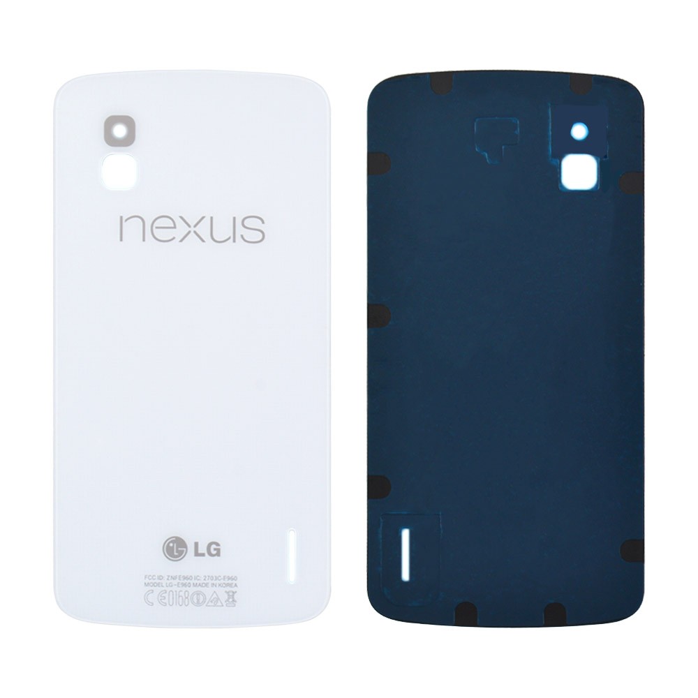 Задня кришка для LG E960 Nexus 4, колір білий фото 1