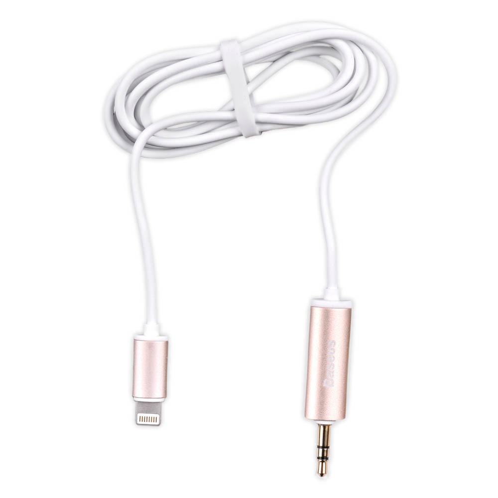 Baseus Audio кабель iPhone 7 (gold) (в упаковке) фото 1 Аудио кабель Baseus для iPhone 7, цвет золотой, в упаковке фото 1