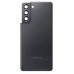 Задняя крышка для Samsung G991 Galaxy S21 2021, со стеклом камеры, цвет серый миниатюра 1