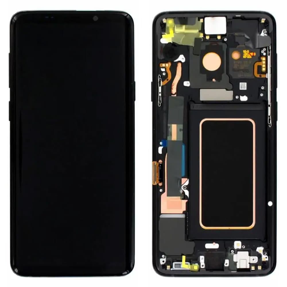 Дисплей для Samsung G965F Galaxy S9 Plus 2018 (GH97-21691A) с тачскрином и рамкой в сборе, цвет черный, сервисный оригинал фото 1