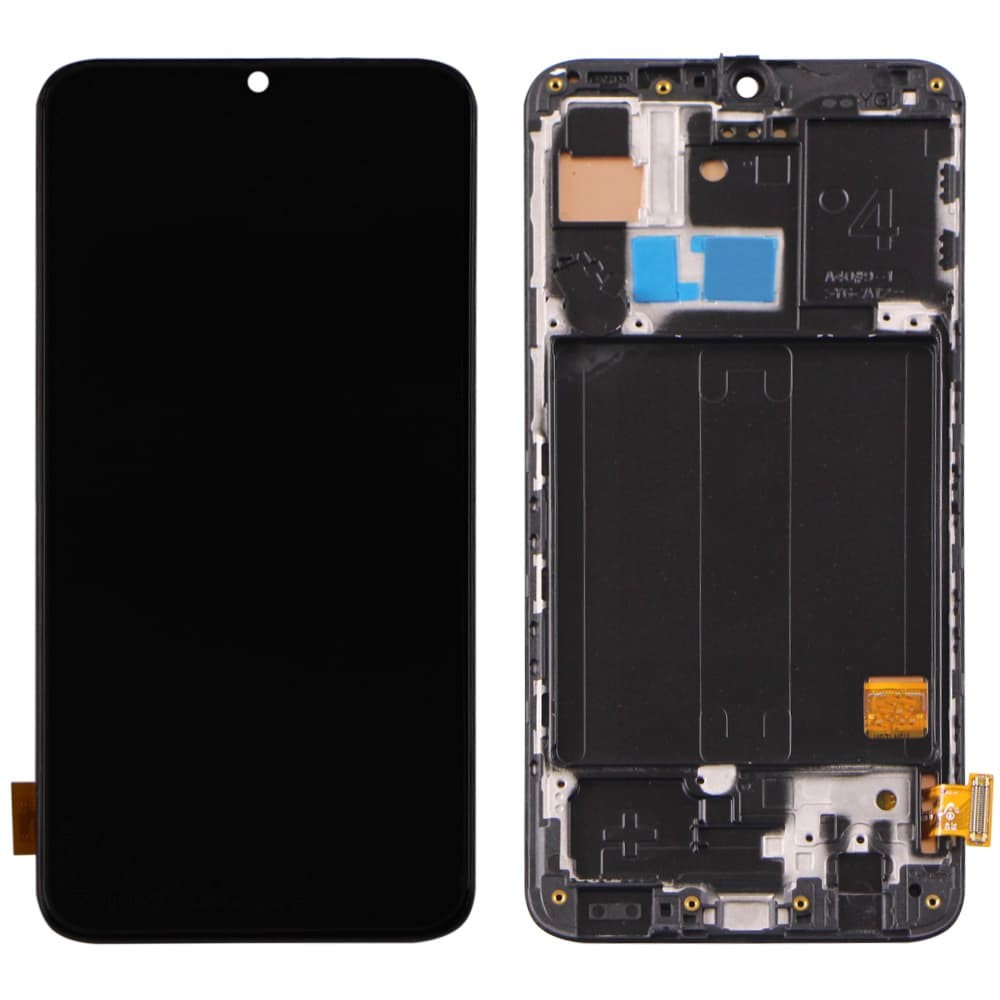 Дисплей для Samsung A405F /DS Galaxy A40 (2019) з тачскріном і рамкою в зборі, колір чорний, оригінал з заміненим склом фото 1