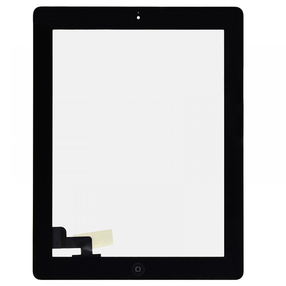 Touchscreen iPad 2 + Len (black) original фото 1 Тачскрин (сенсор) iPad 2, зі склом та кнопкою, колір чорний, оригінал фото 1