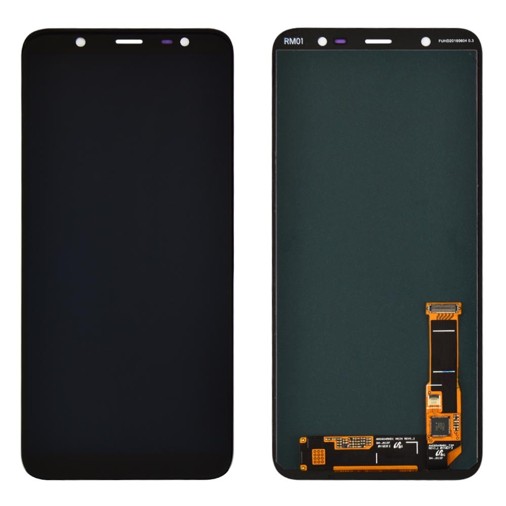 Дисплей для Samsung J810 Galaxy J8 (2018), Galaxy On8 (2018) з тачскрином у зборі, колір чорний, оригінал із заміненим склом фото 1