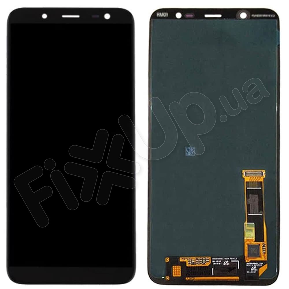 Дисплей для Samsung J810F Galaxy J8 2018 с тачскрином в сборе, цвет черный, сервисный оригинал фото 1