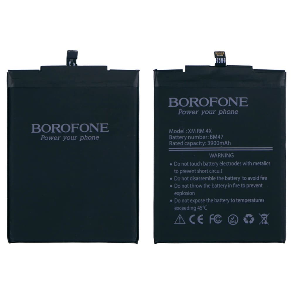 Акумулятор BM47 для Xiaomi Redmi 3, Redmi 3S, Redmi 3X, Redmi 4X, Borofone, 4000mAh фото 1