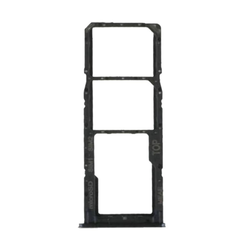 Держатель сим карты для Samsung Galaxy A03s A037F, цвет черный, 2 sim фото 1
