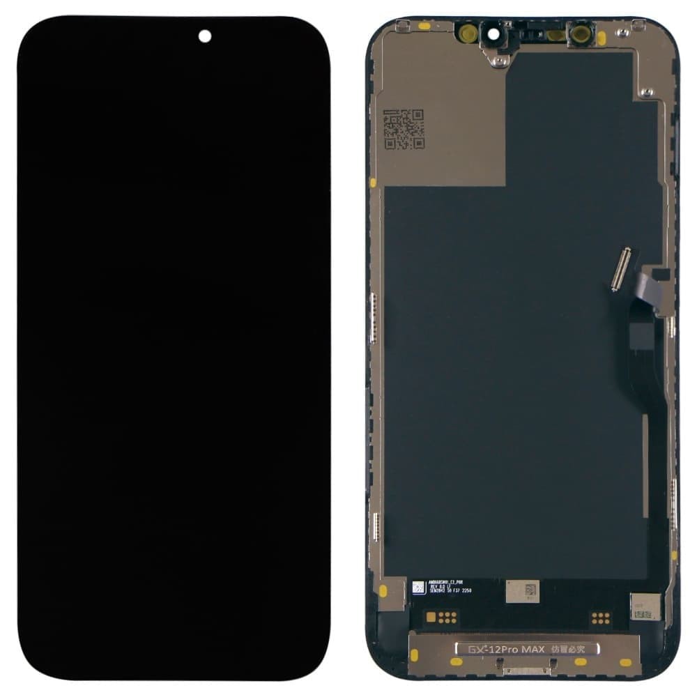 Дисплей для iPhone 12 Pro Max (6.7) с тачскрином в сборе, цвет черный, OLED фото 1