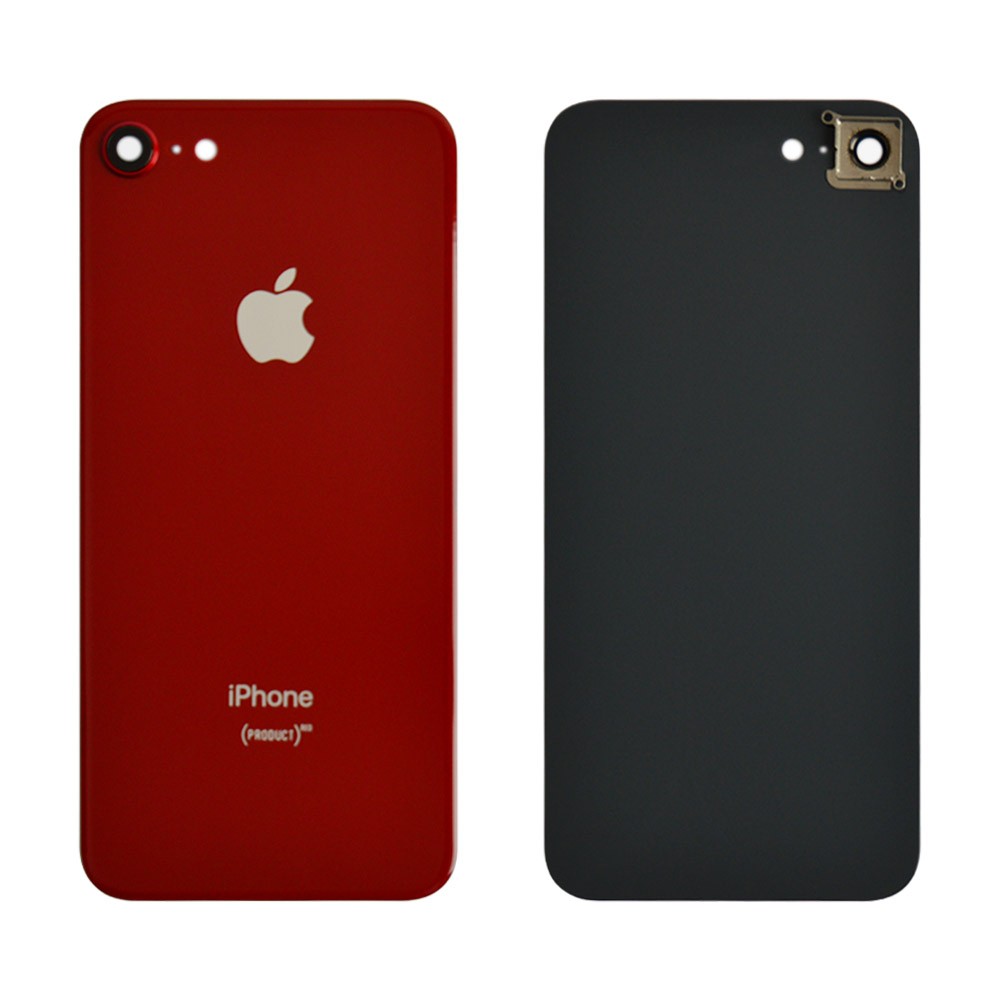 Задня кришка для iPhone 8 (4.7) зі склом камери, колір червоний фото 1