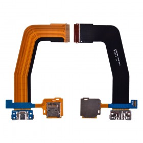 Шлейф для Samsung Galaxy Tab S T800, T805 с разъемом зарядки, разъемом сим карты и микрофоном