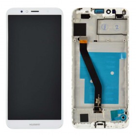 Дисплей для Huawei Honor 7A Pro, 7C, Y6 2018, Y6 Prime 2018 (AUM-L29/AUM-L41/ATU-L21/ATU-L31) с тачскрином в сборе, оригинал китай,  цвет белый, без батареи, с рамкой