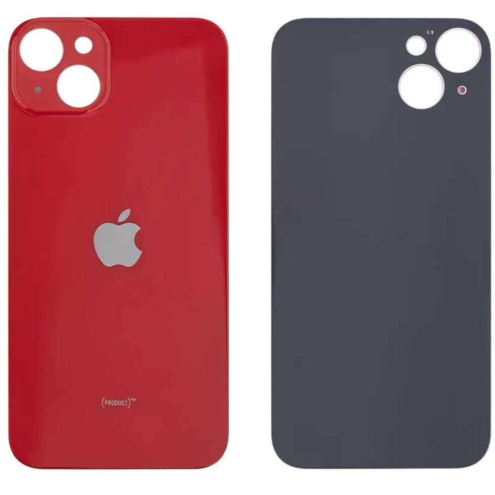 Задня кришка для iPhone 14 Plus, колір червоний, з великим отвором під камеру фото 1
