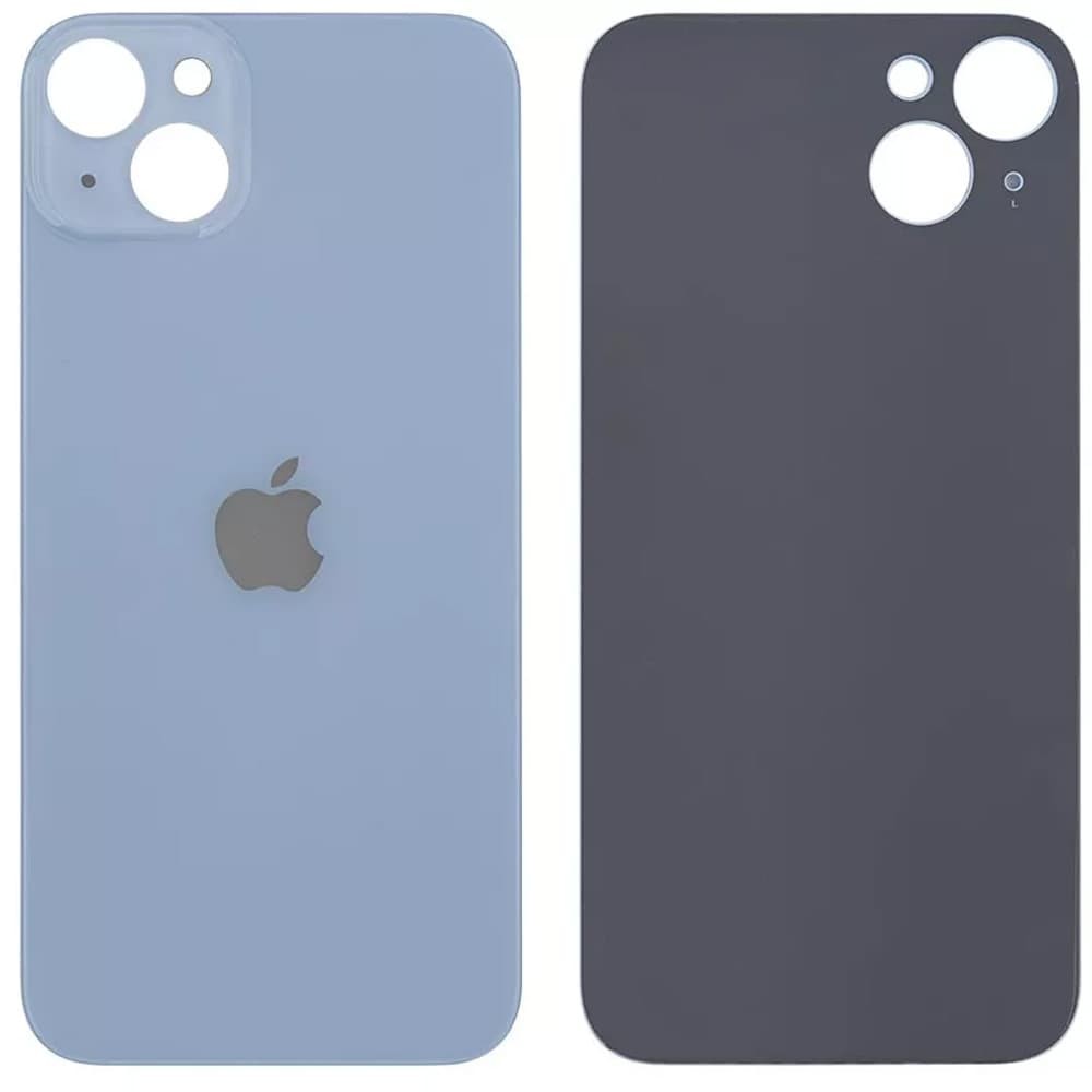 Задня кришка для iPhone 14 Plus, колір синій, з великим отвором під камеру фото 1
