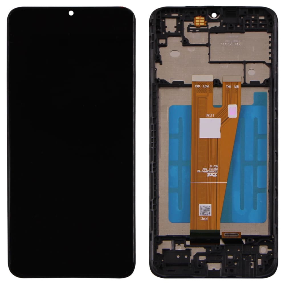 Дисплей для Samsung A045F Galaxy A04 2022, с тачскрином и рамкой в сборе, цвет черный, IPS(TFT) фото 1