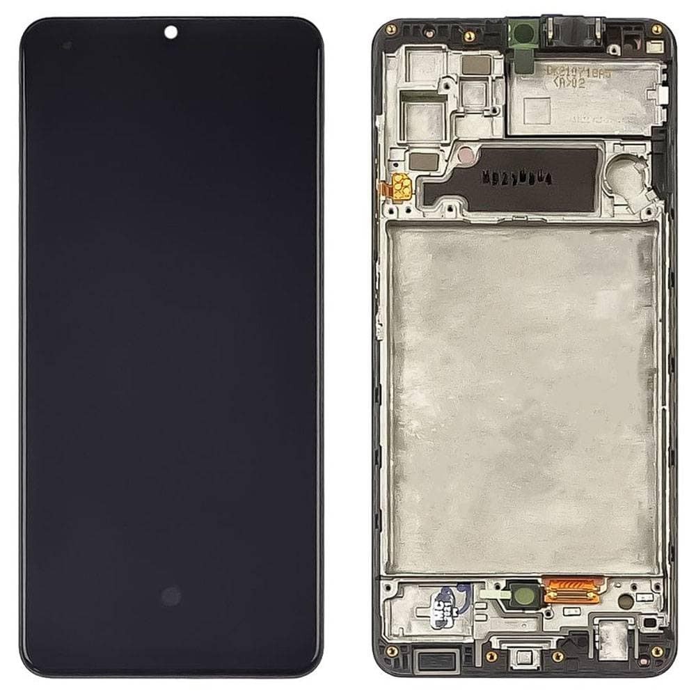 Дисплей для Samsung A325F / DS Galaxy A32 2021 з тачскрином та рамкою в зборі, колір чорний, OLED фото 1