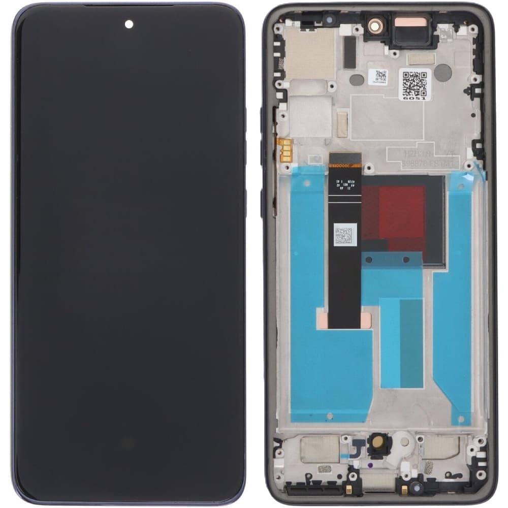 Дисплей для Motorola XT2409 Edge 50 Neo, с тачскрином и рамкой, черный, OLED фото 1