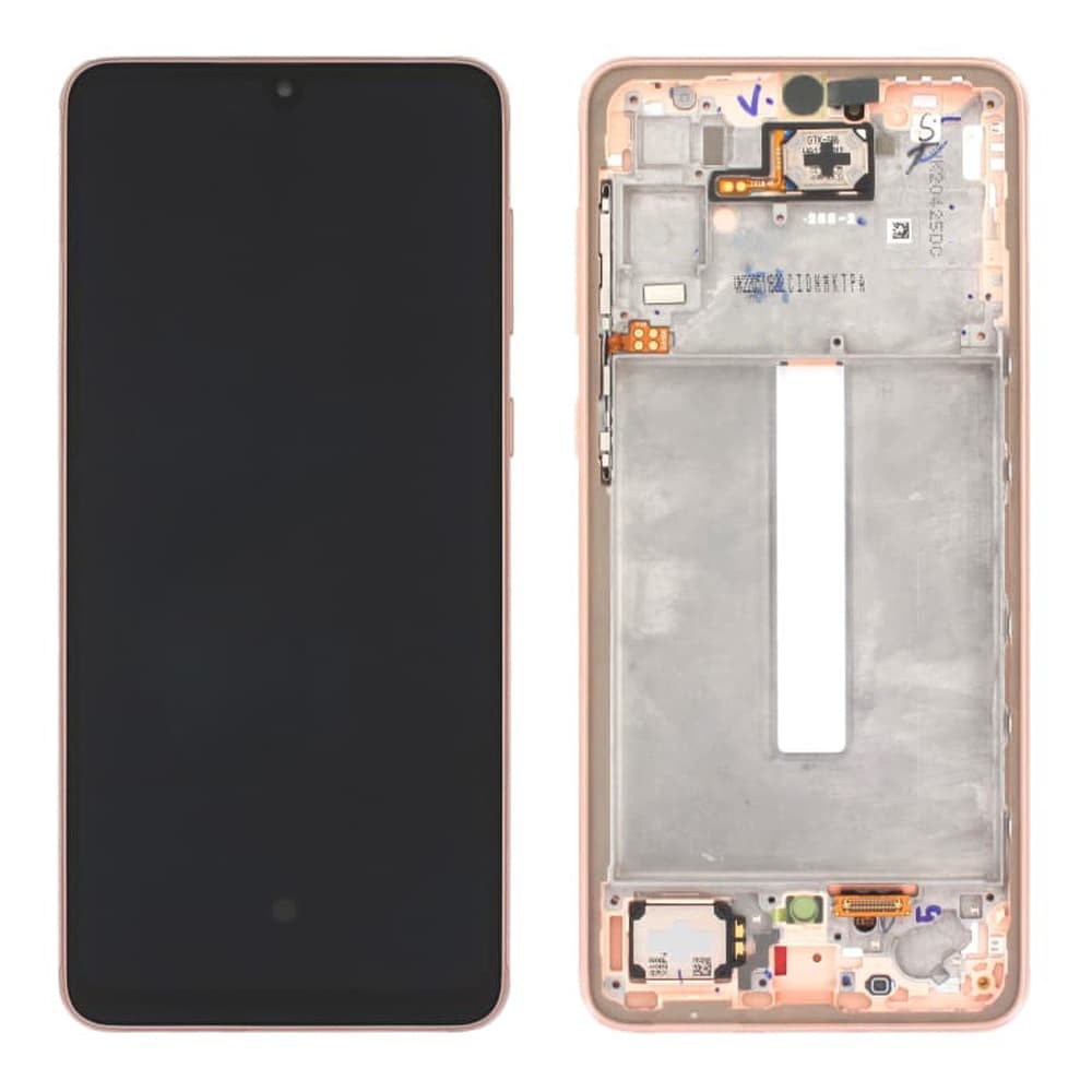 LCD Samsung A336F Galaxy A33 5G 2022 (GH82-28143D) + Touchscreen with Frame (gold) Service Original фото 1 Дисплей для Samsung A336F/DS Galaxy A33 2022, з тачскріном і рамкою в зборі, колір золотий, сервісний оригінал фото 1