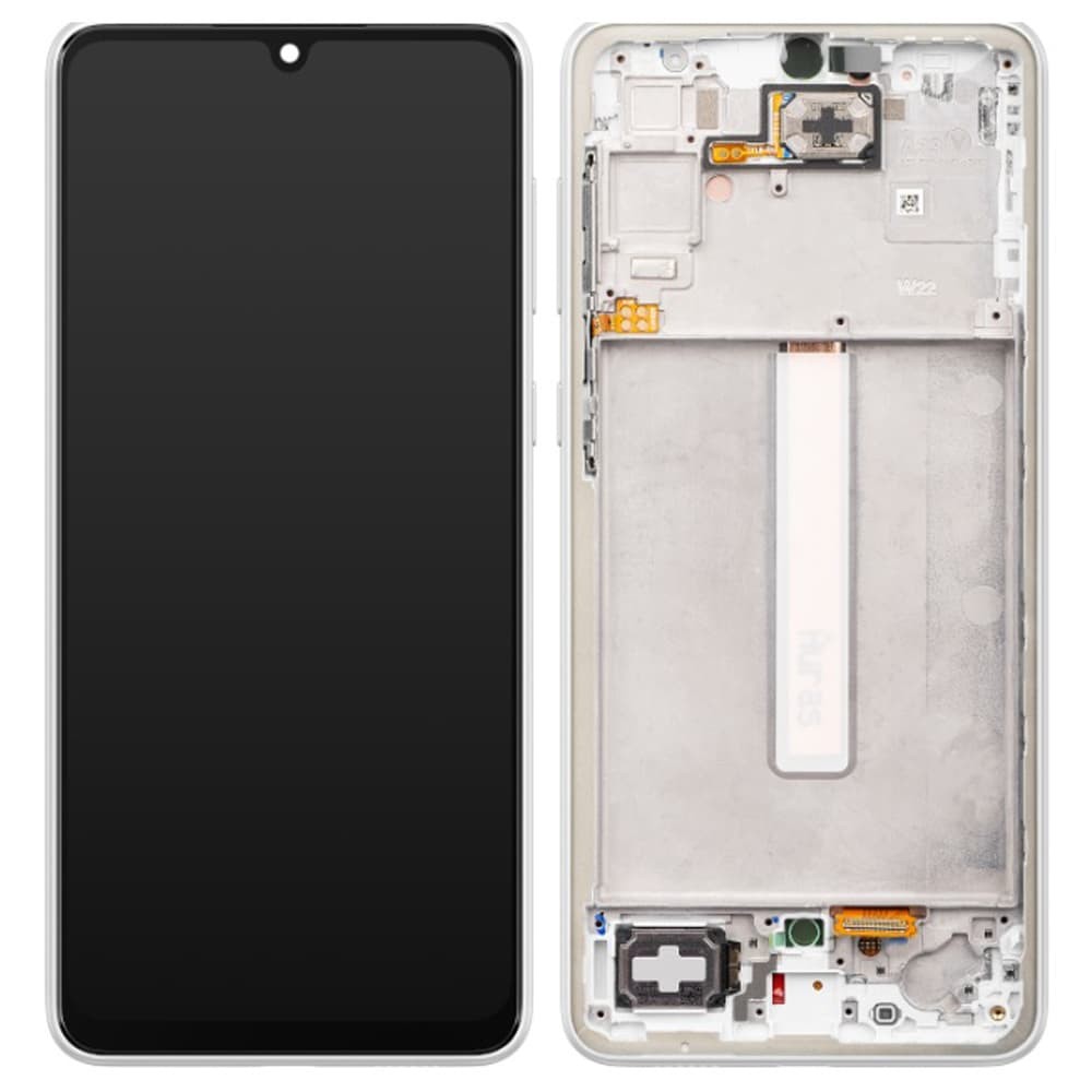 LCD Samsung A336F Galaxy A33 5G 2022 (GH82-28143B) + Touchscreen with Frame (white) Service Original фото 1 Дисплей для Samsung A336F/DS Galaxy A33 2022 (GH82-28143B), з тачскріном і рамкою в зборі, колір білий, сервісний оригінал фото 1