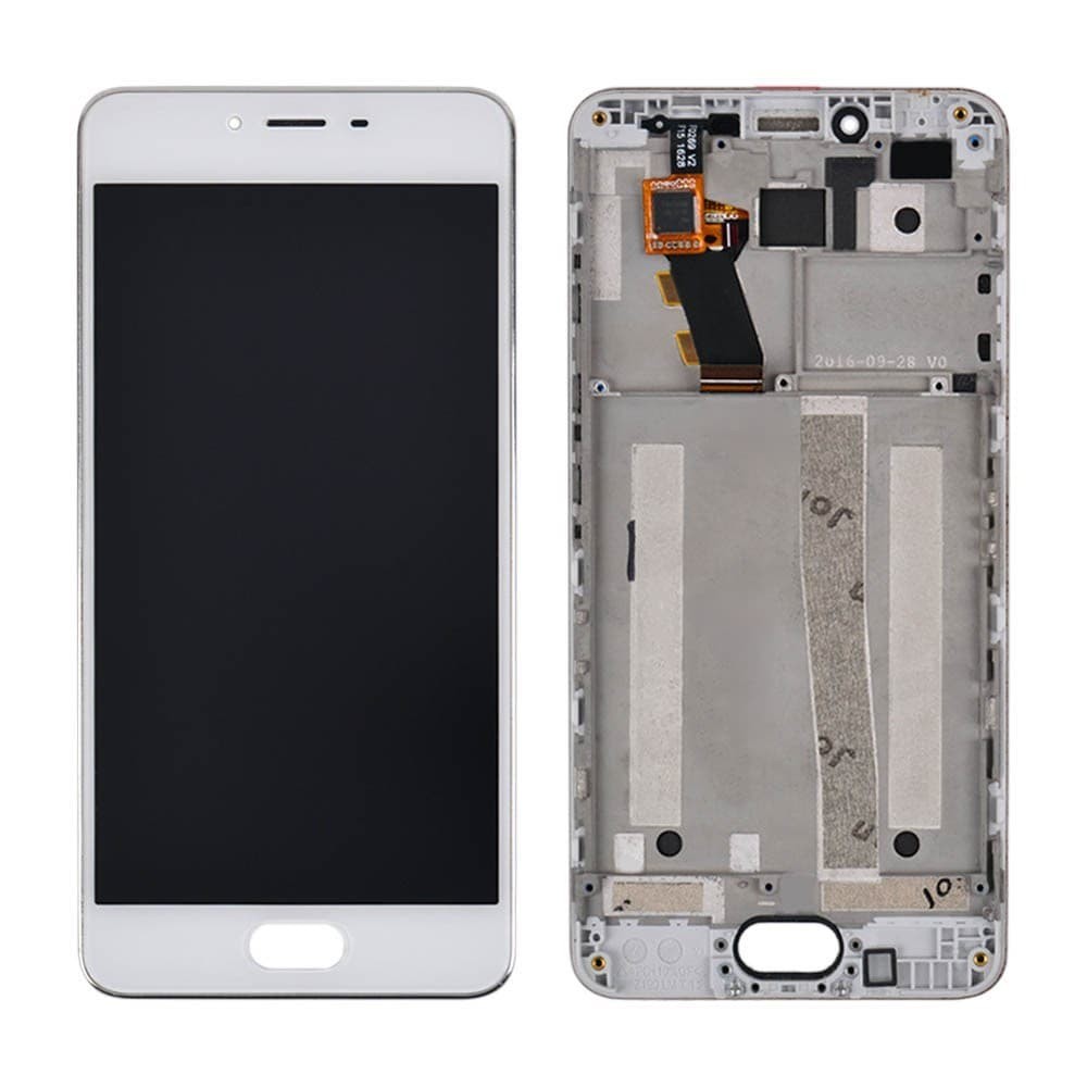 Дисплей для Meizu M3s з тачскріном і рамкою (YT50F), білий, оригінал фото 1