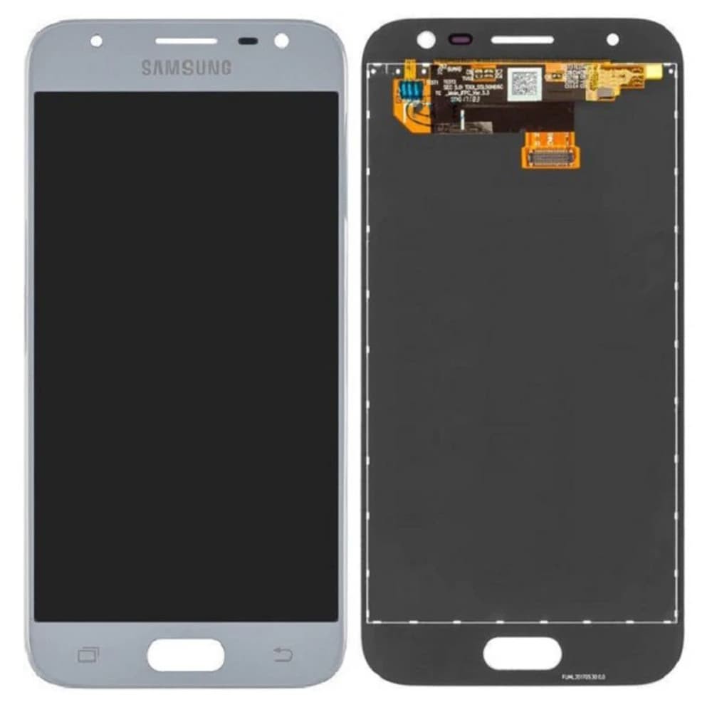 Дисплей для Samsung J330F/DS Galaxy J3 (2017) з тачскріном в зборі, колір срібло, IPS (TFT) фото 1