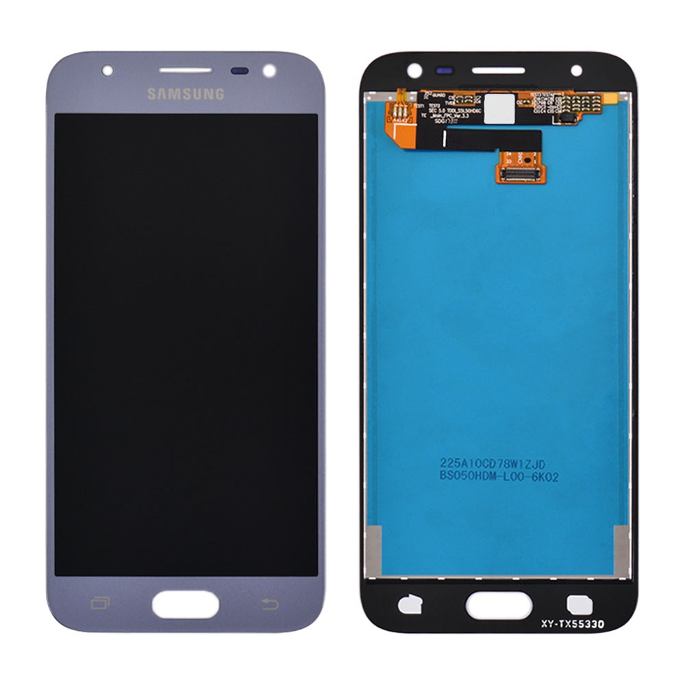 Дисплей для Samsung J330 Galaxy J3 (2017) з тачскрином у зборі, колір срібло, переклеювання оригінал фото 1