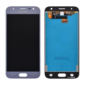 Дисплей Samsung J330 Galaxy J3 (2017) з тачскріном у зборі, оригінал замінене скло, без рамки,  колір срібло