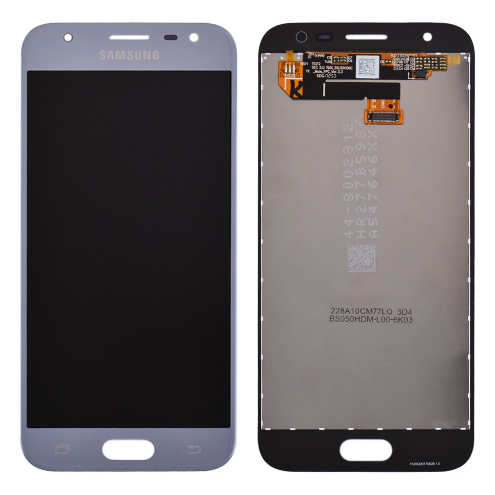 Дисплей Samsung J330 Galaxy J3 (2017) с тачскрином в сборе, цвет серебро, сервисный оригинал фото 1