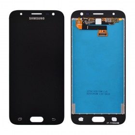 Дисплей Samsung J330 Galaxy J3 (2017) с тачскрином в сборе, оригинал замененное стекло,  цвет черный, без рамки