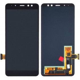 Дисплей Samsung A530 (A530F/DS) Galaxy A8 (2018) с тачскрином в сборе, oled,  цвет черный, без рамки