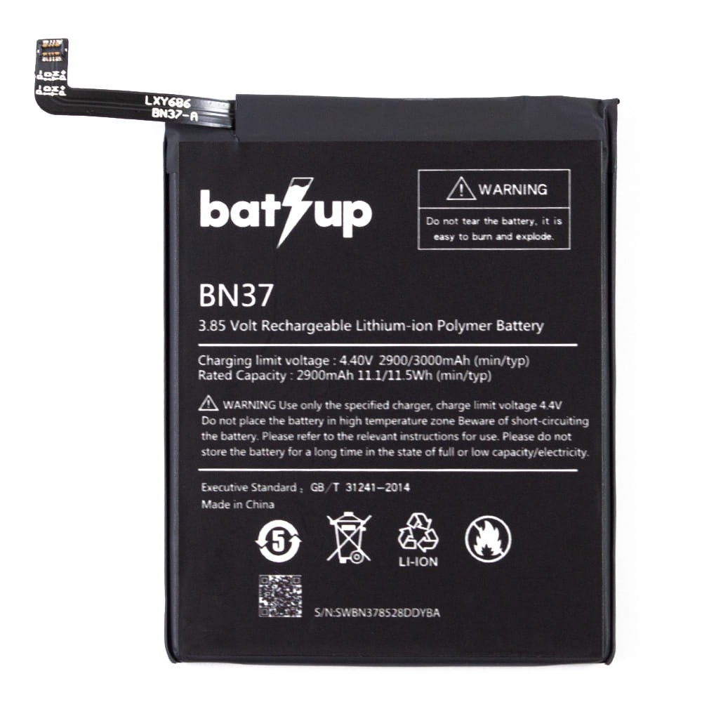Акумулятор BN37 для Xiaomi Redmi 6, Redmi 6A, BatUp фото 1