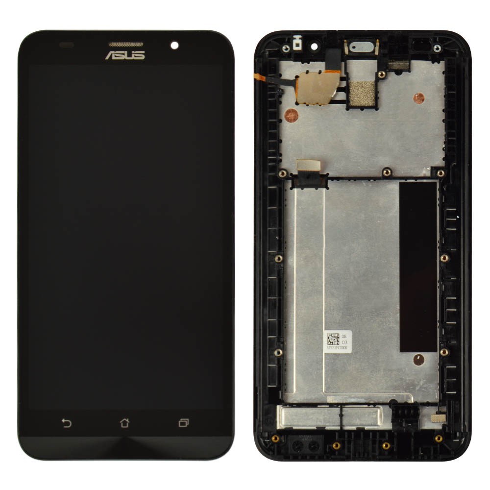 Дисплей для Asus ZenFone 2 (ZE551ML) з тачскрином та рамкою в зборі, колір чорний фото 1