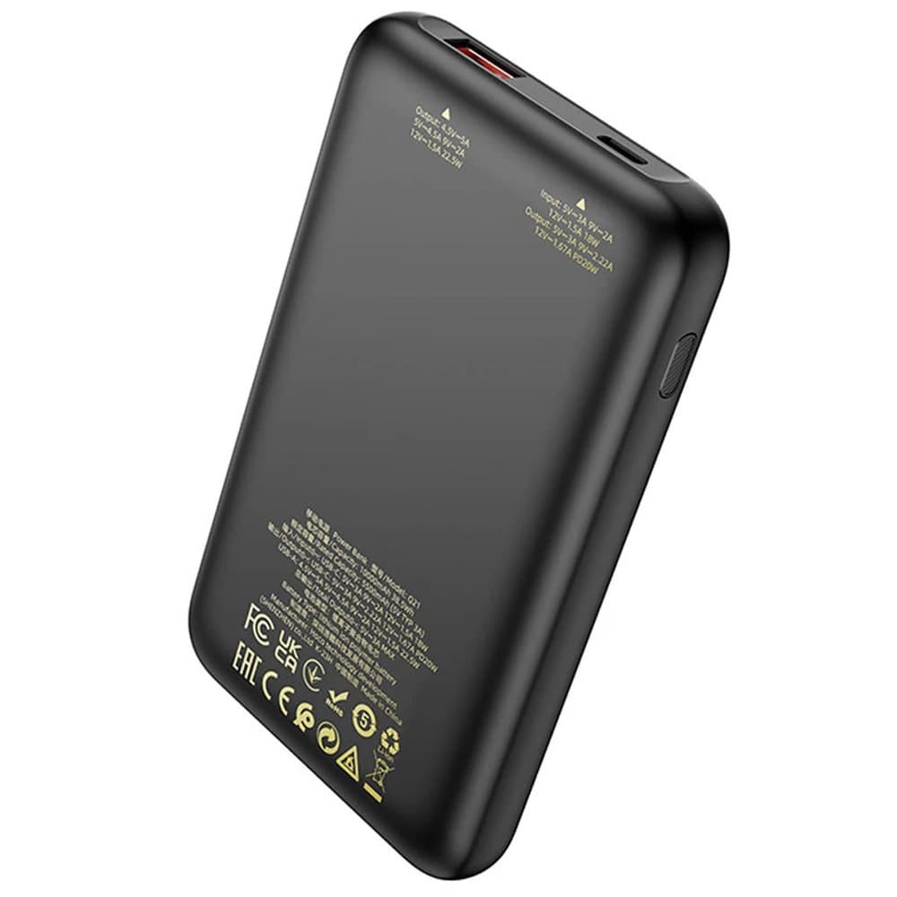 Павербанк HOCO Q21 22.5W PD 20W 10000 mAh, цвет черный фото 2