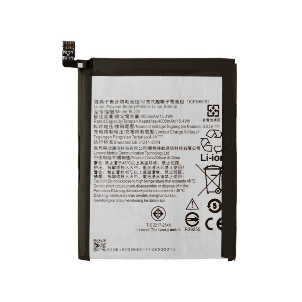 Акумулятор BL270 для Lenovo Vibe K6 Note/Vibe K6 Plus фото 1