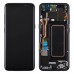 Дисплей Samsung G950F, G950FD/DS Galaxy S8 (2017) з тачскрином та рамкою в зборі, колір чорний, Service Original миниатюра 1