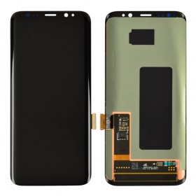 Дисплей Samsung G950F, G950FD/DS Galaxy S8 (2017) с тачскрином в сборе, оригинал замененное стекло,  цвет черный, без рамки