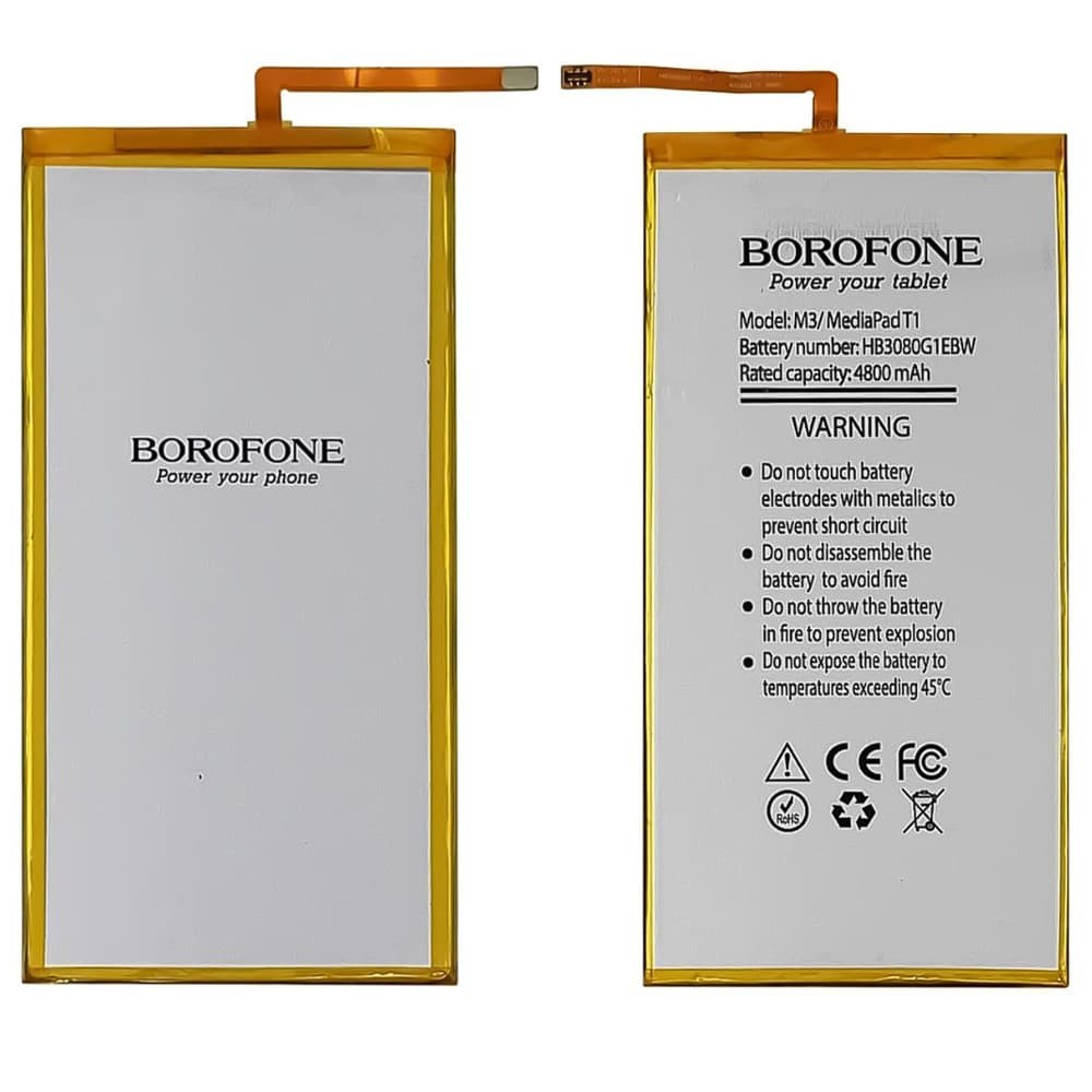 Акумулятор HB3080G1EBW для Huawei MediaPad M1, T3 8.0, T10, T2, M2, Borofone фото 1
