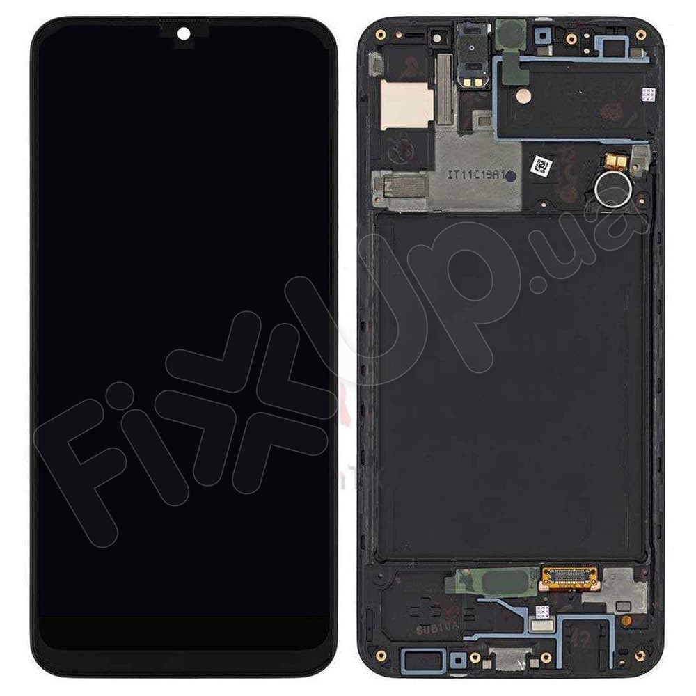 Дисплей для Samsung A307F/DS Galaxy A30s (2019) с тачскрином и рамкой в сборе, цвет черный, IPS(TFT) фото 1